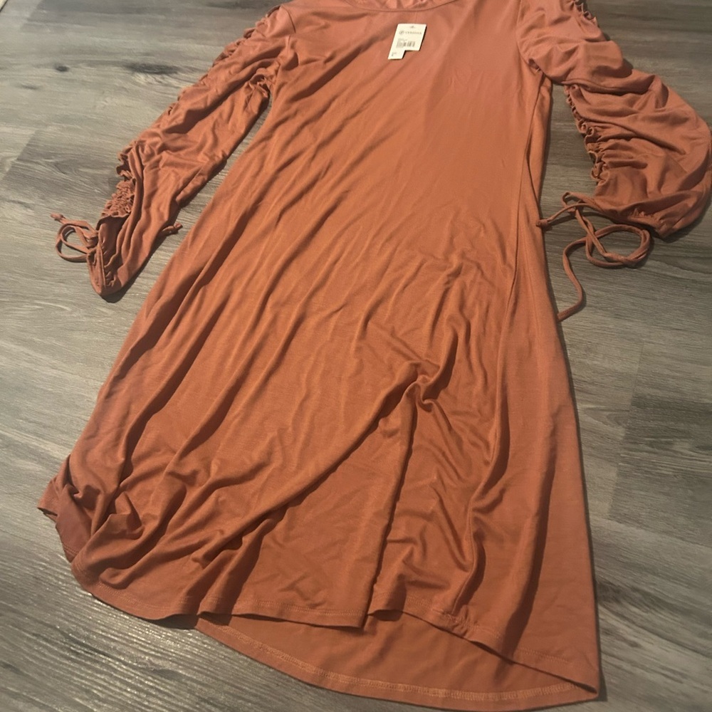 Spense Rust Long Sleeve Dress